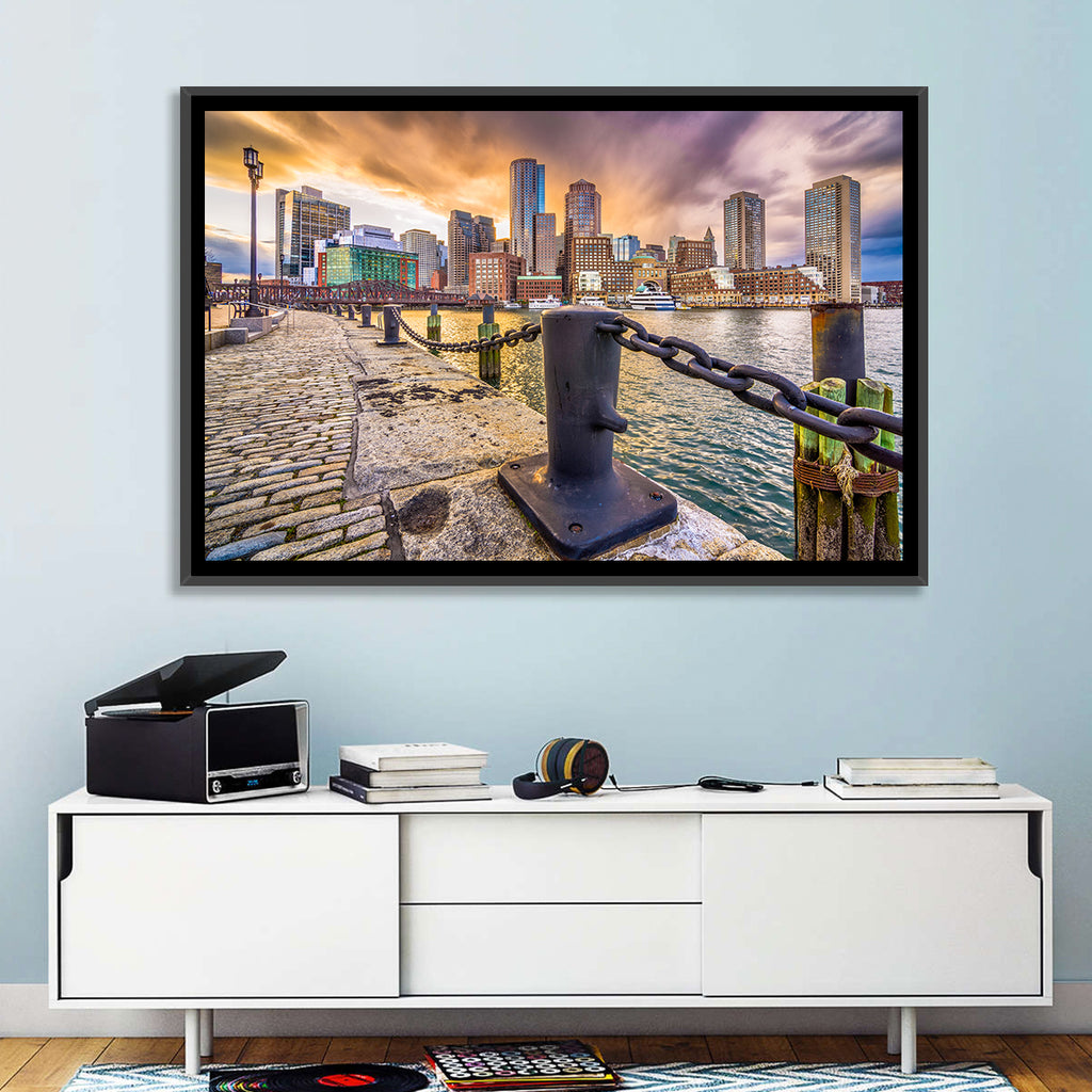 Boston Harbor at Dusk Wall Art