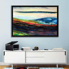Moody Horizon Stripe Abstract Landscape Wall Art