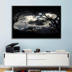 Storm Clouds Over Silhouetted Trees Wall Art