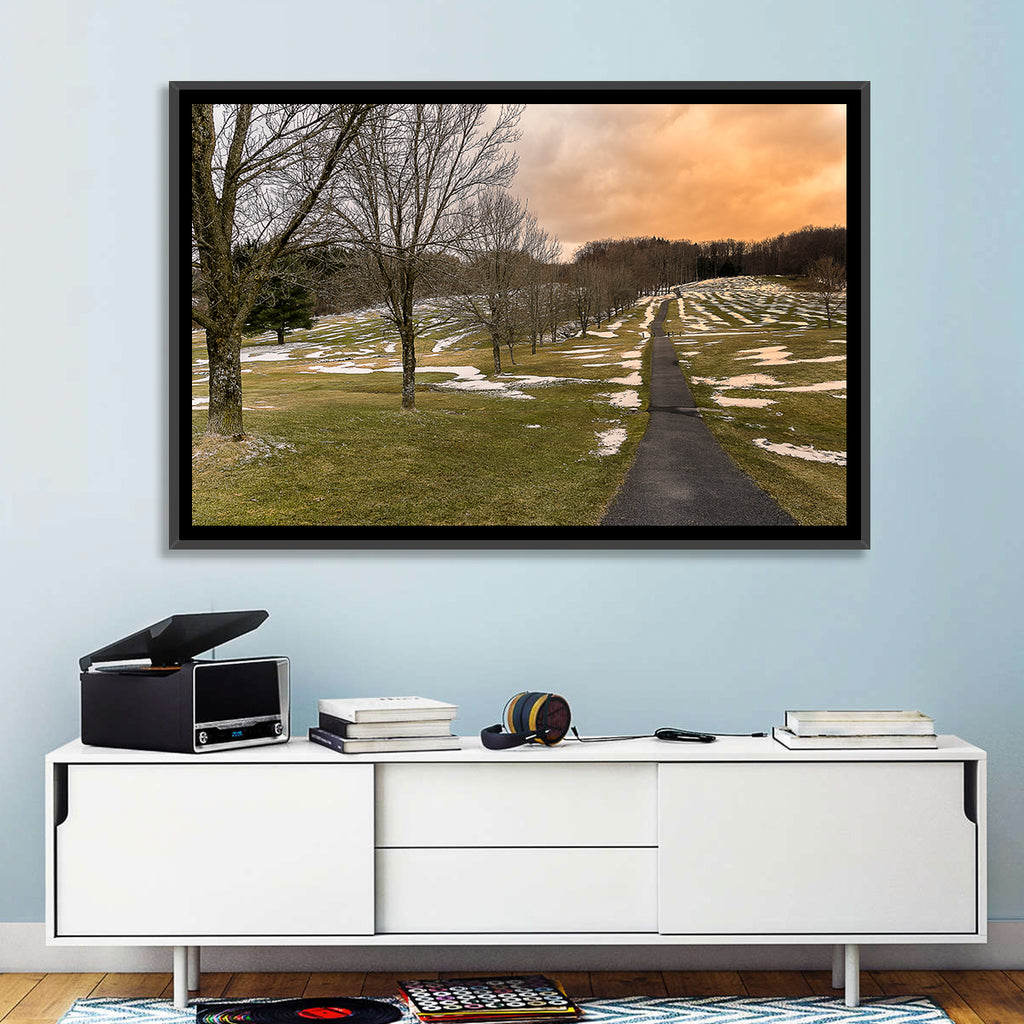 Roscoe Conkling Park Winter Path Wall Art