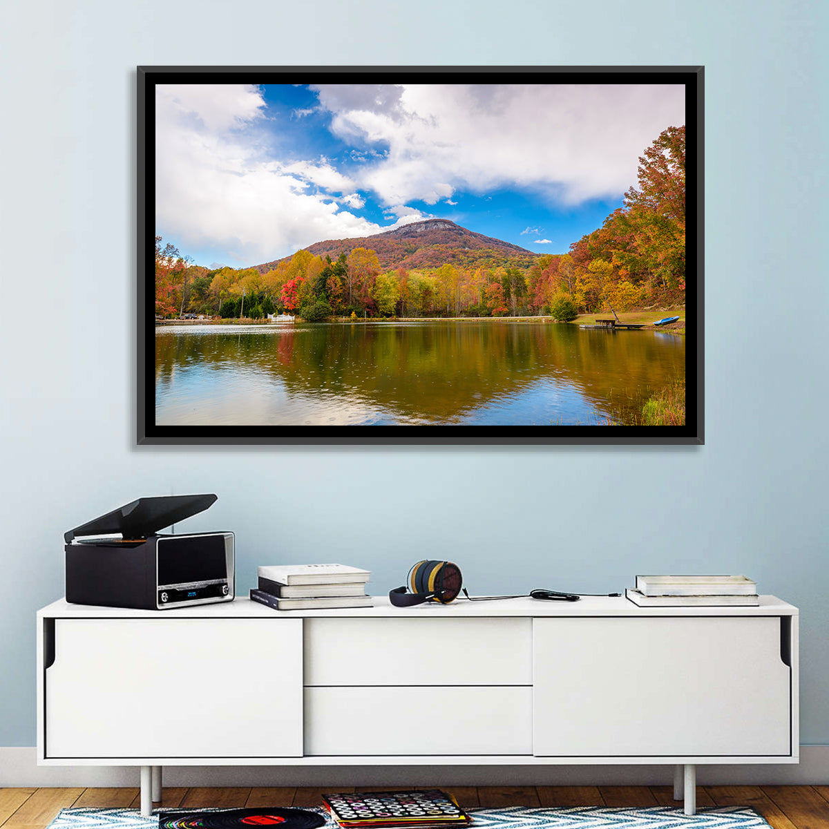Yonah Mountain Autumn Reflection Wall Art