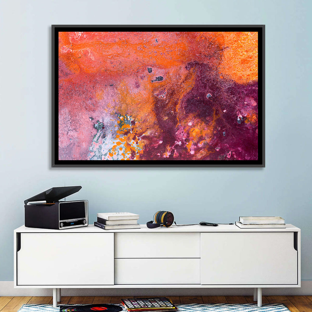 Magenta Orange Color Flow Wall Art