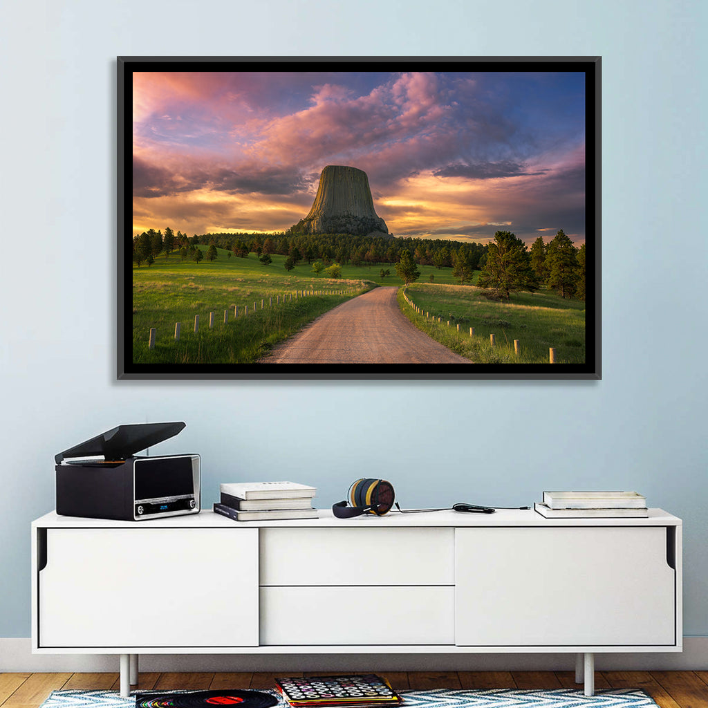 Devils Tower at Sunset Wall Art