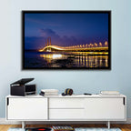 Suramadu Bridge at Dusk Wall Art