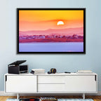 Golden Salt Lake Sunset Wall Art