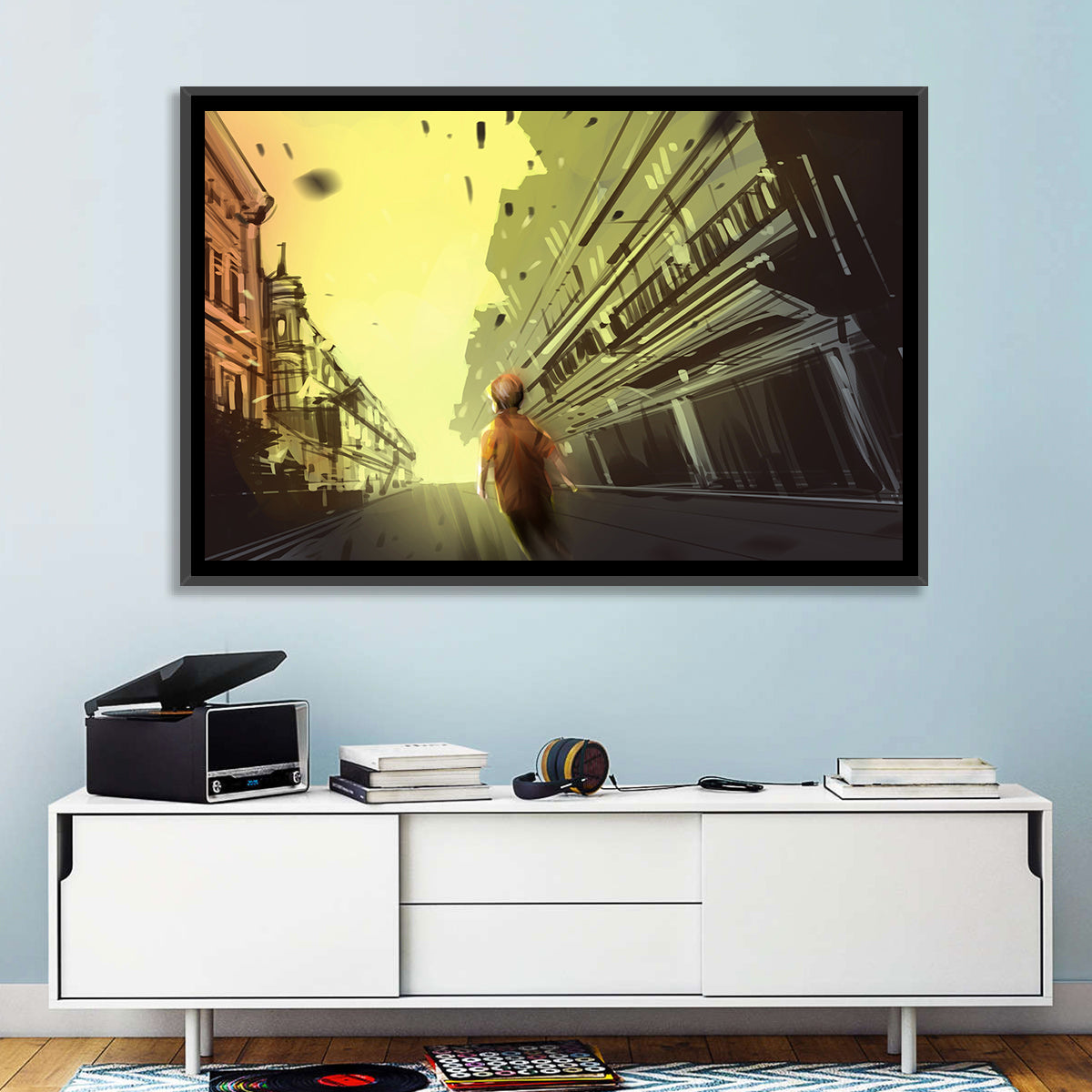 Child Walking Toward Light Wall Art
