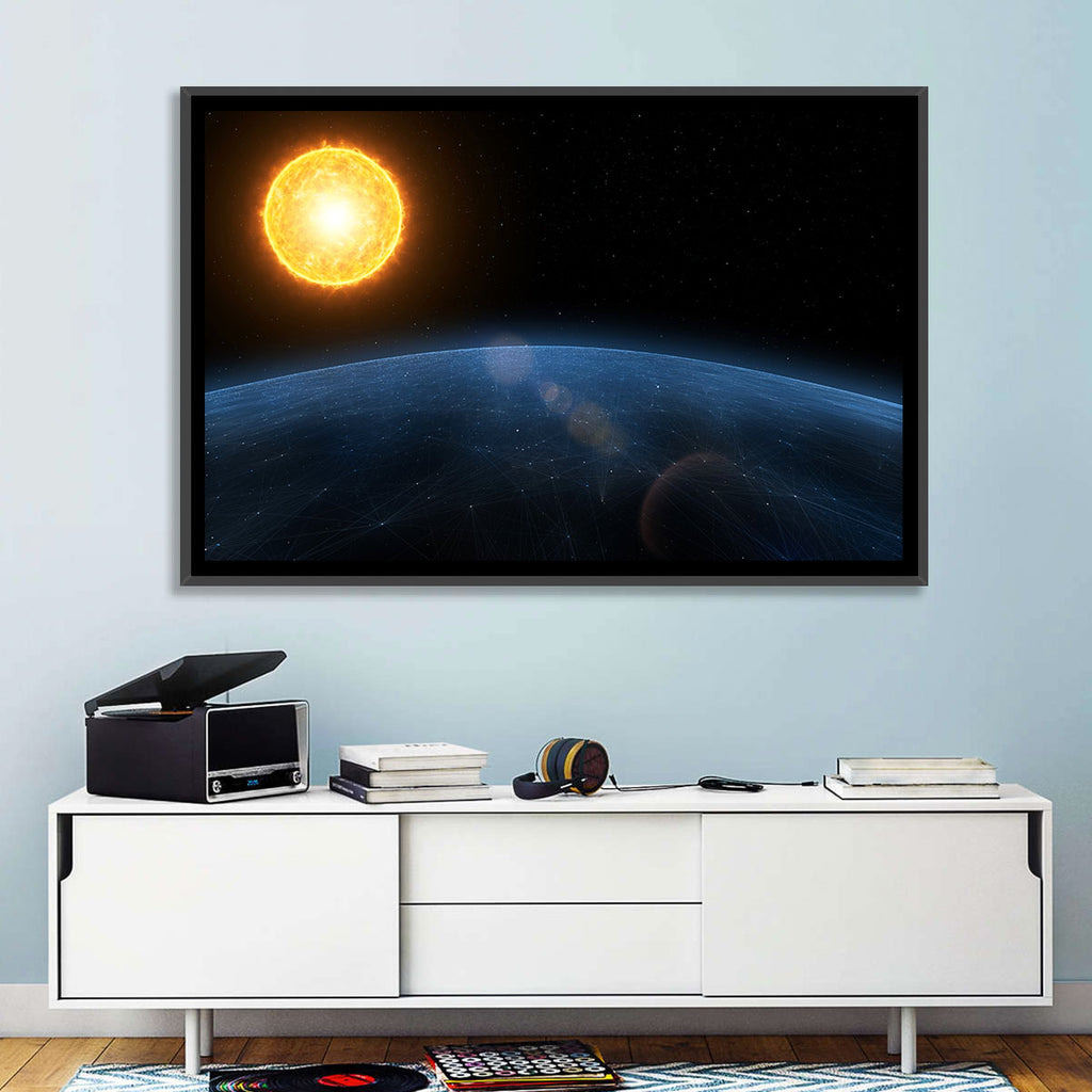 Alien Planet and Sun Wall Art