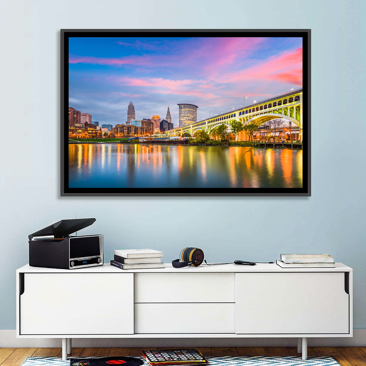 Cleveland Skyline at Dusk Wall Art