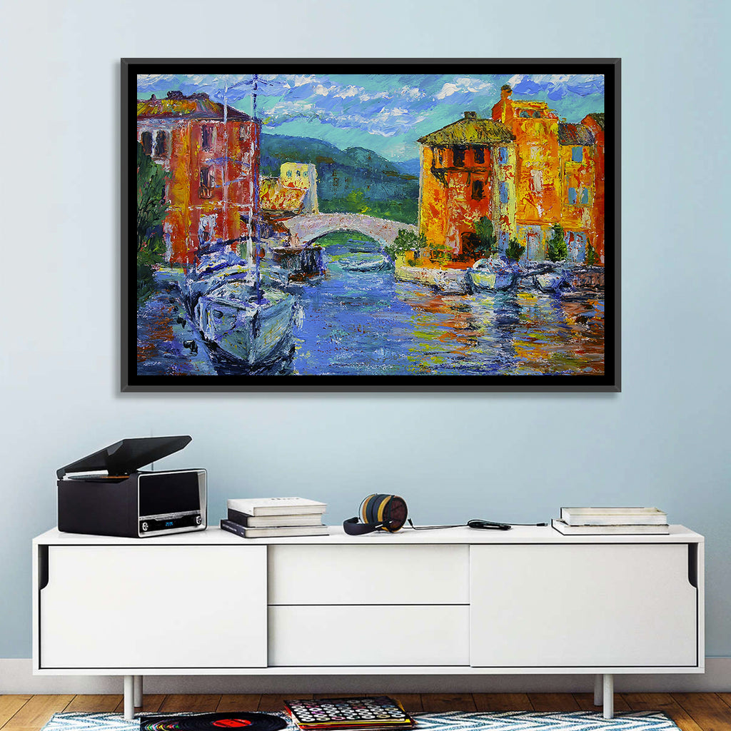 Port Grimaud Canal Scene Wall Art