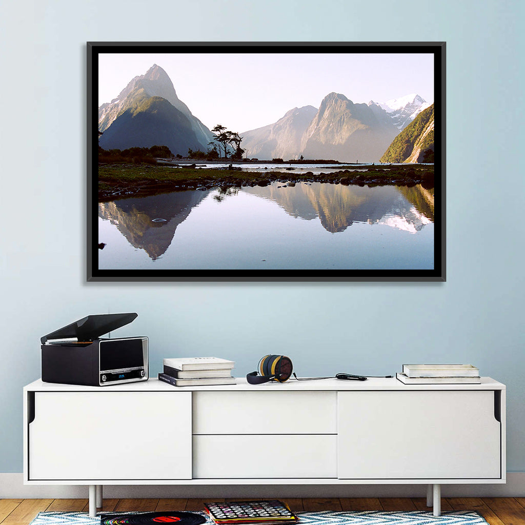 Mitre Peak Reflection at Milford Sound Wall Art