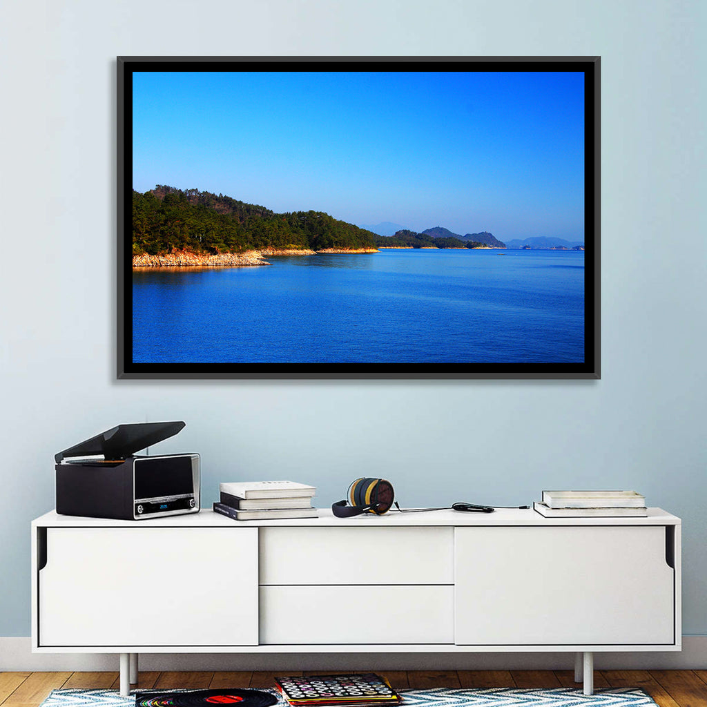 Qiandao Lake Rocky Shoreline Wall Art