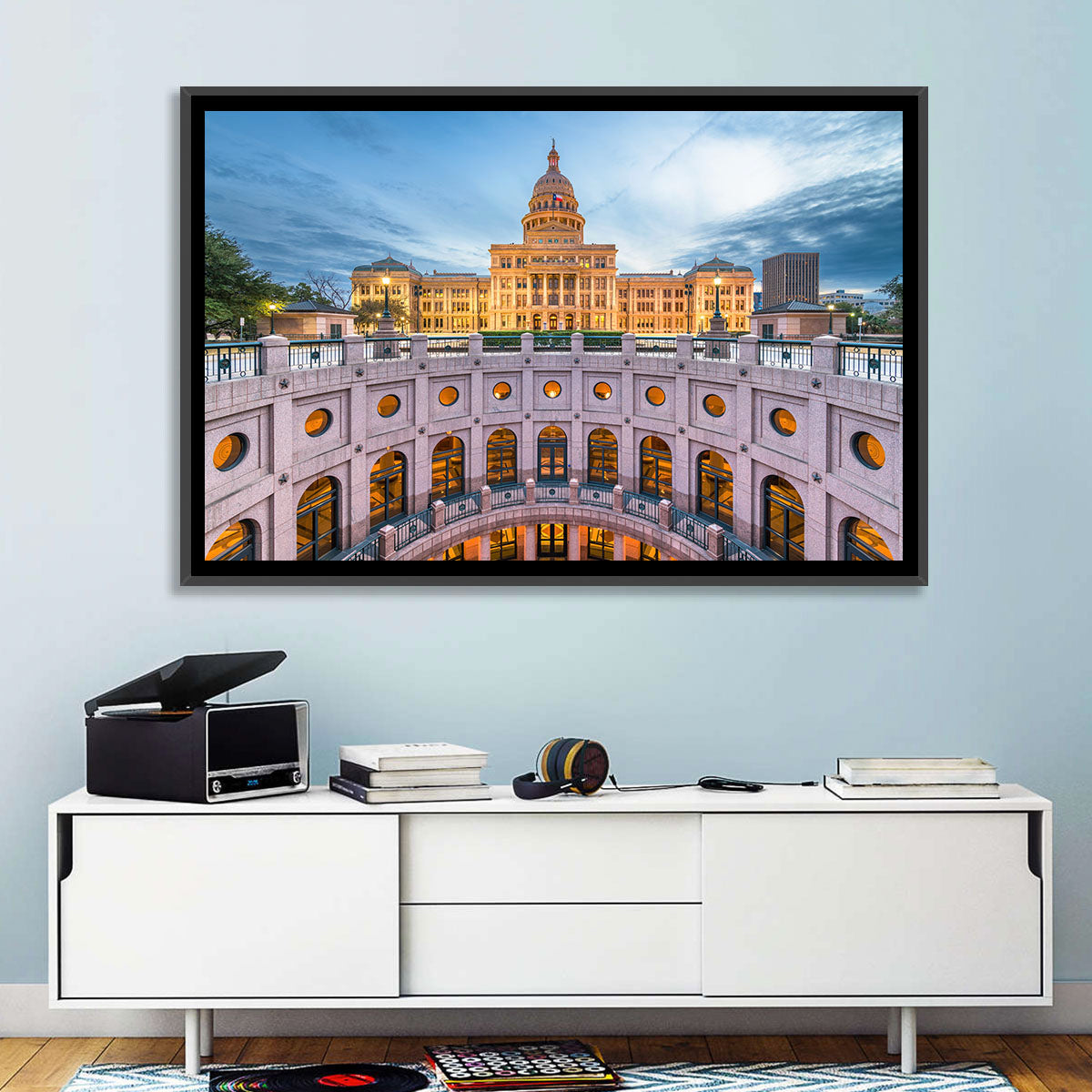 Texas State Capitol Wall Art in a room, landscape