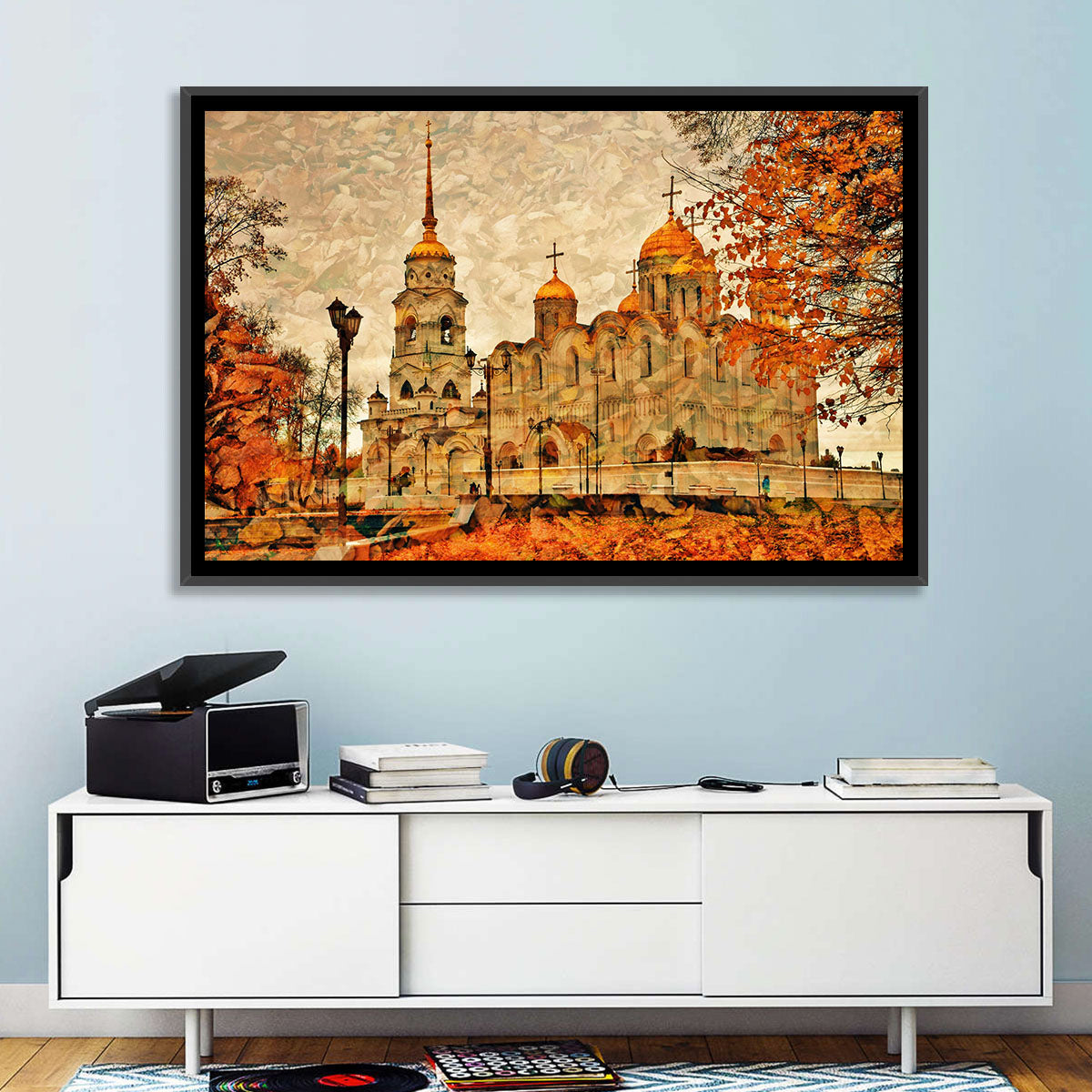 Dormition Cathedral Vladimir Wall Art in a room, landscape