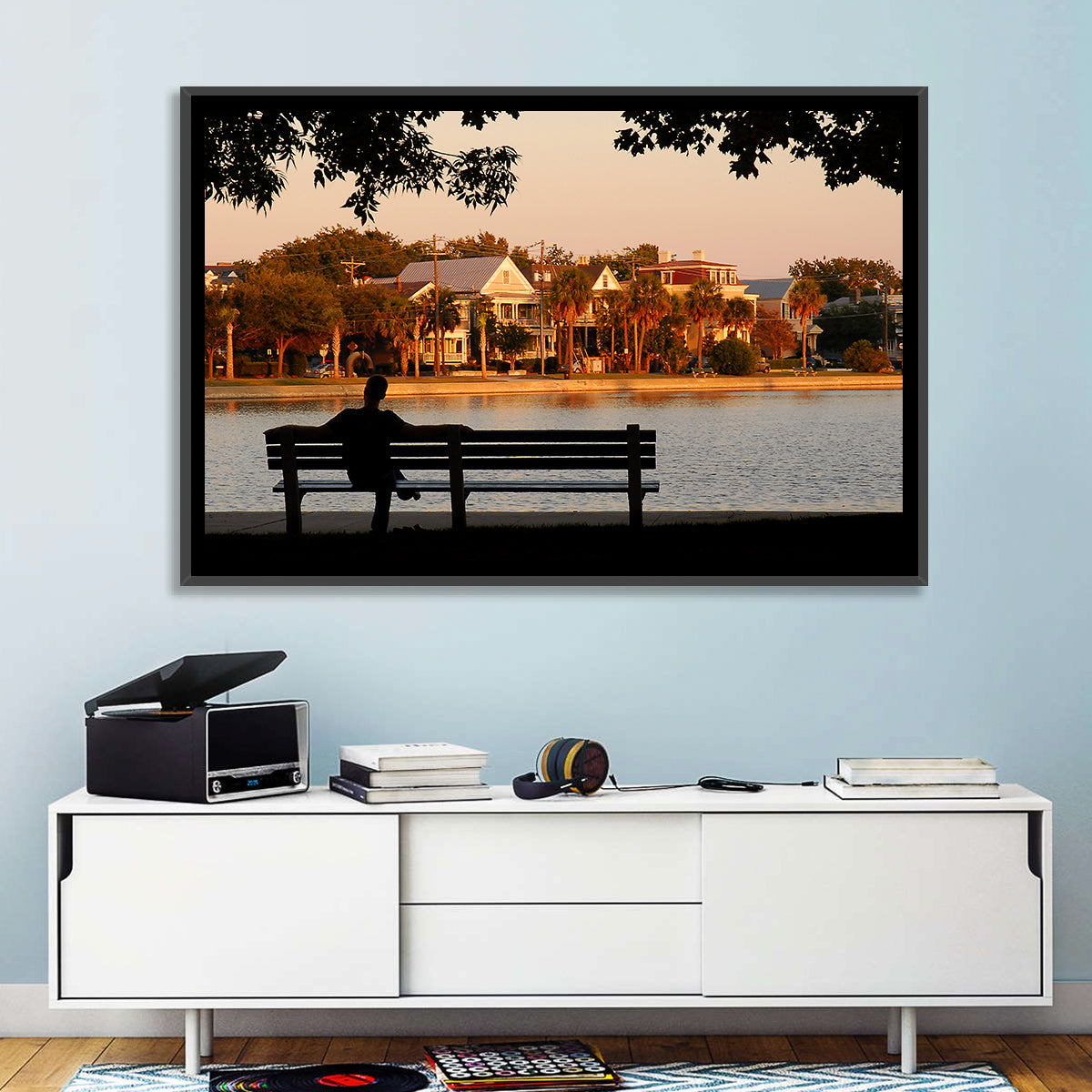 Colonial Lake, Charleston Wall Art in a room, landscape