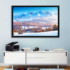 Snowy Mountain Peaks at Sunrise Wall Art