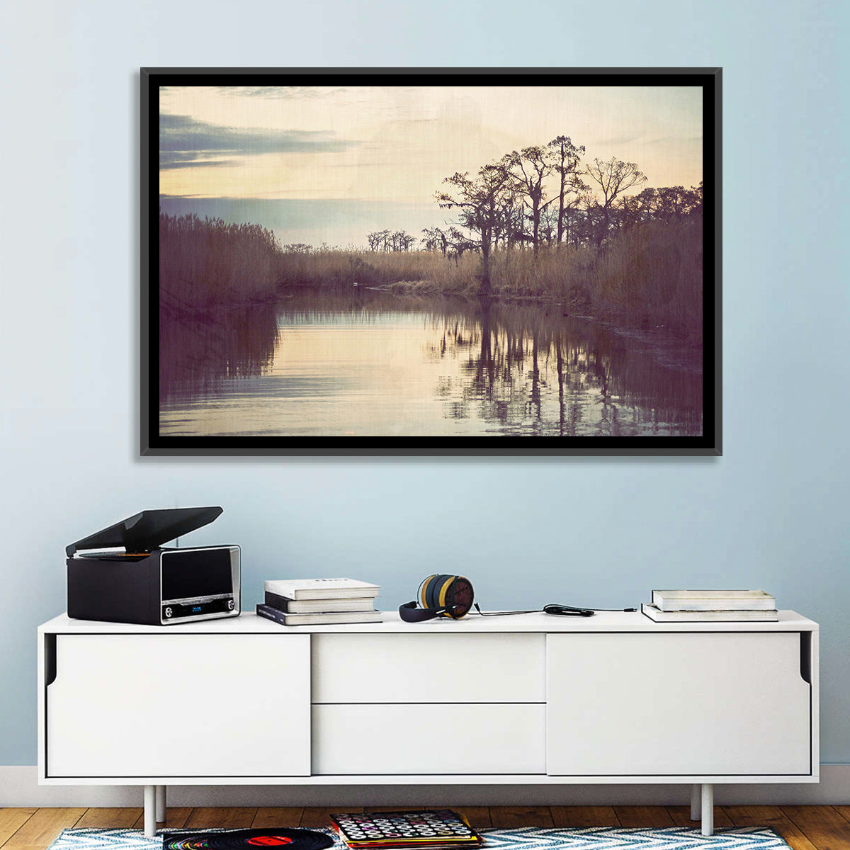Louisiana Cypress Swamp at Dusk Wall Art