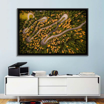 Curvy Forest Road Wall Art