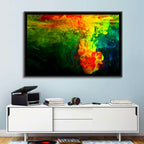 Dynamic Ink Plumes Abstract Wall Art