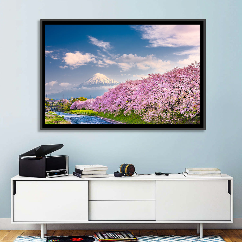 Mount Fuji Cherry Blossoms Wall Art