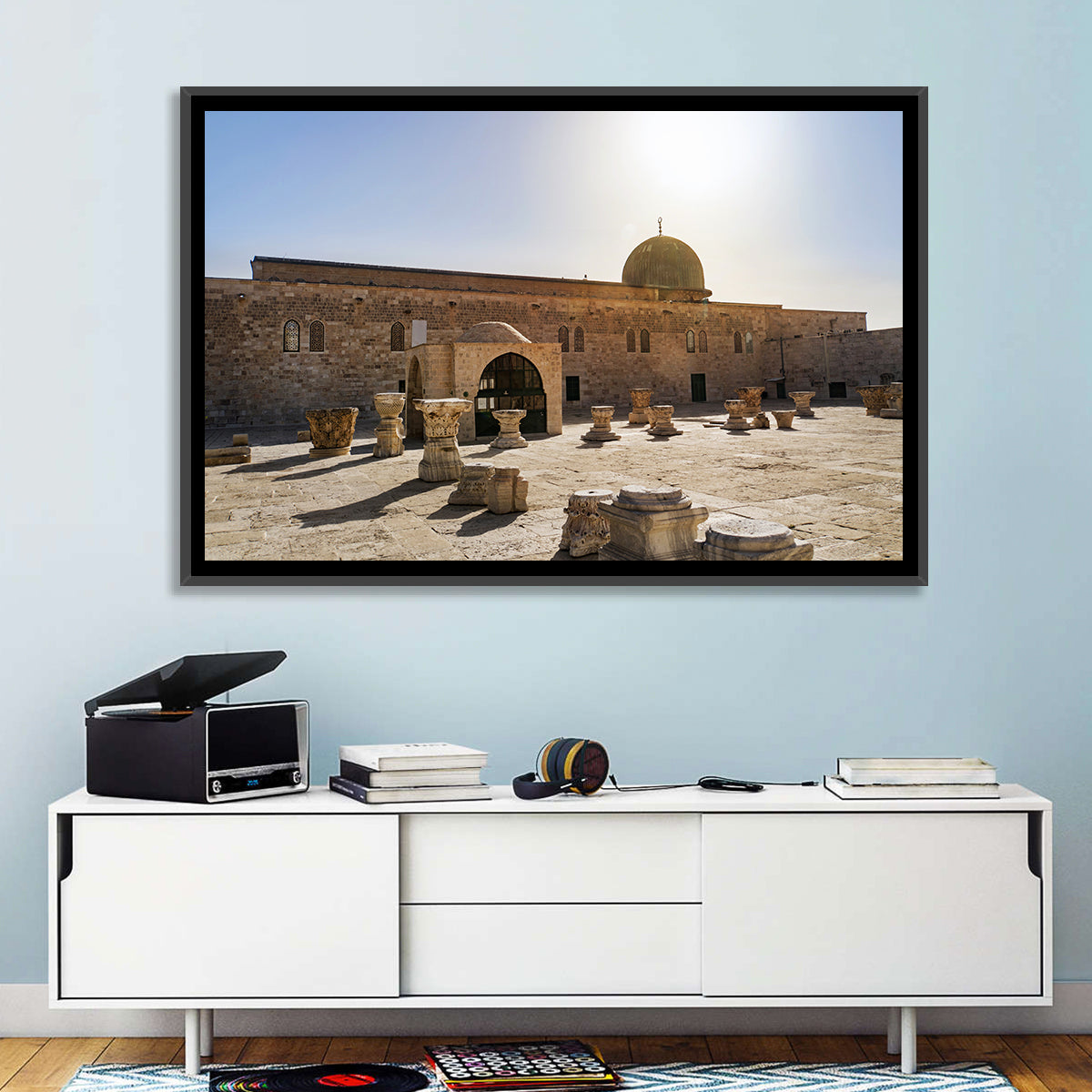 Al-aqsa Mosque Courtyard Wall Art in a room, landscape