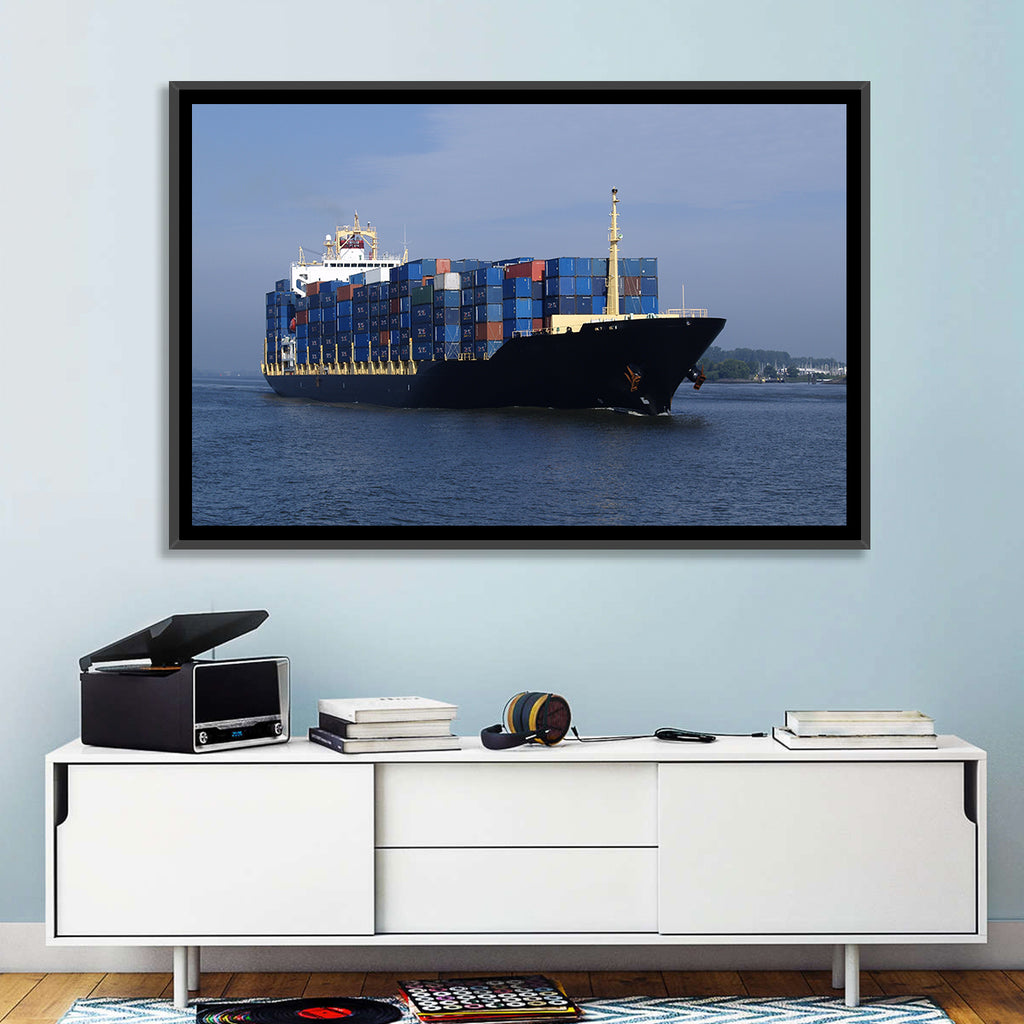 Container Ship in Motion Wall Art
