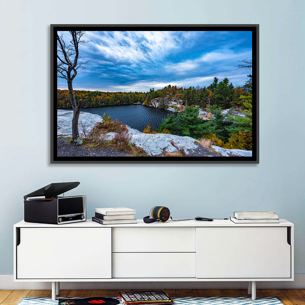 Lake Minnewaska Vista Wall Art in a room, landscape
