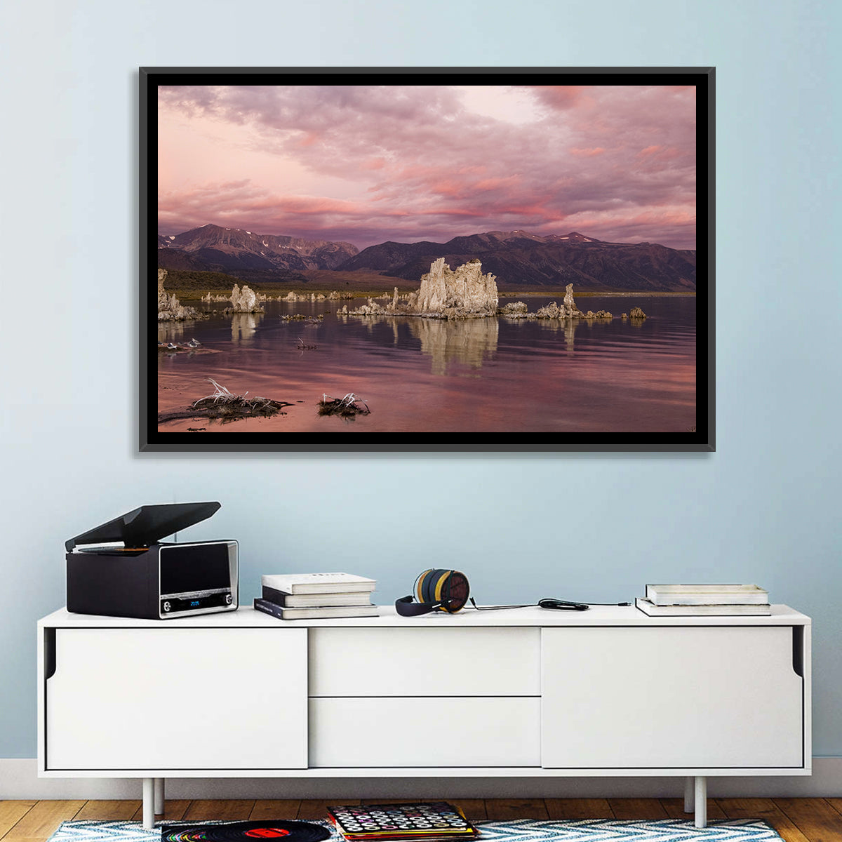 Mono Lake Sunset, Owens Valley Wall Art in a room, landscape