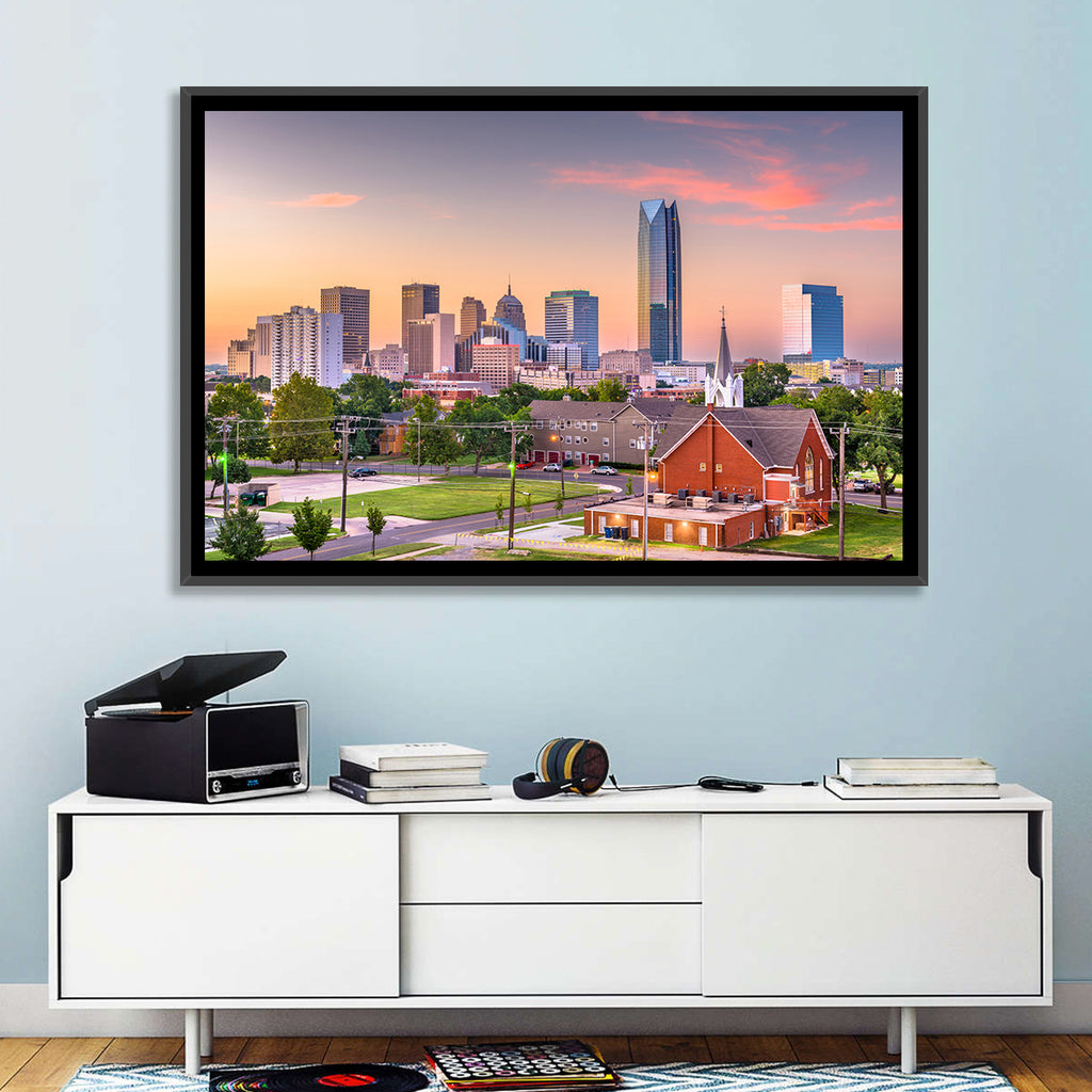 Oklahoma City Golden Hour Skyline Wall Art