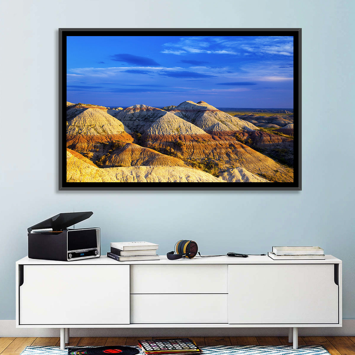 Badlands National Park Golden Hour Wall Art in a room, landscape
