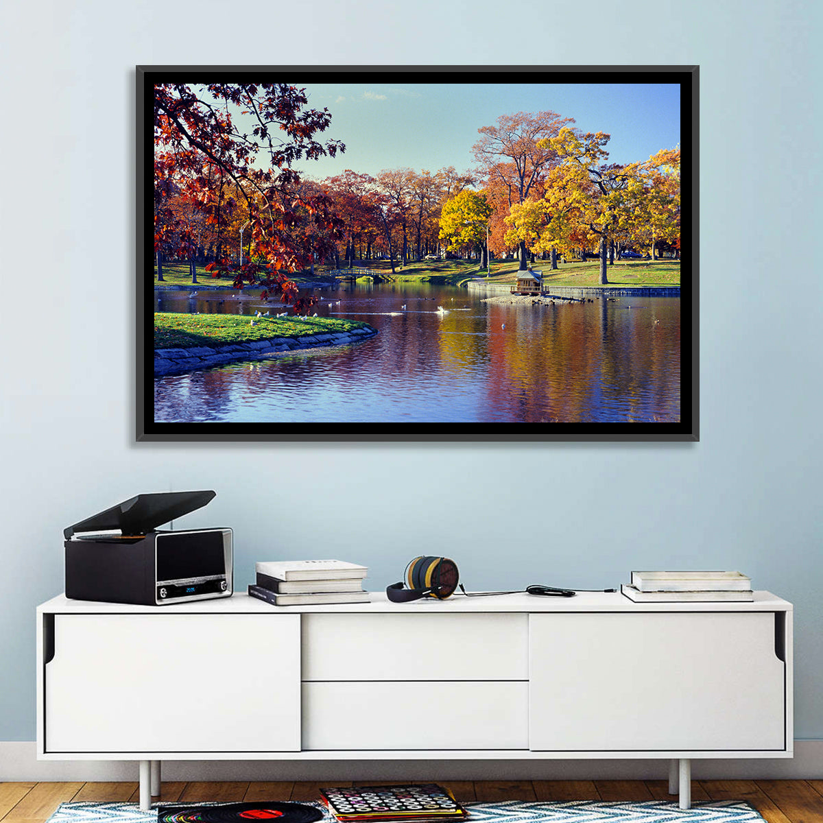 Deering Oaks Autumn Pond Wall Art