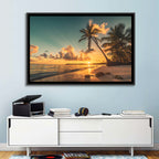 Golden Hour Palm Beach Sunset Wall Art