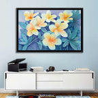 Watercolor Frangipani Cluster Wall Art