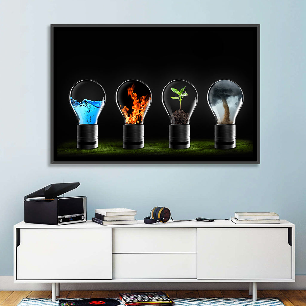 Elemental Light Bulbs Wall Art
