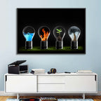 Elemental Light Bulbs Wall Art