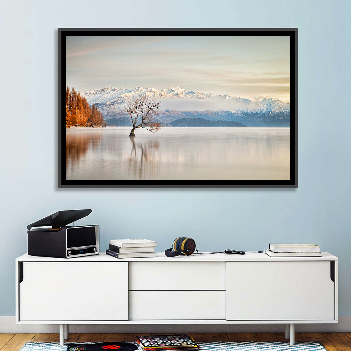 That Wanaka Tree, Lake Wanaka Wall Art in a room, landscape
