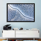 Winding Snowy Forest Road Wall Art