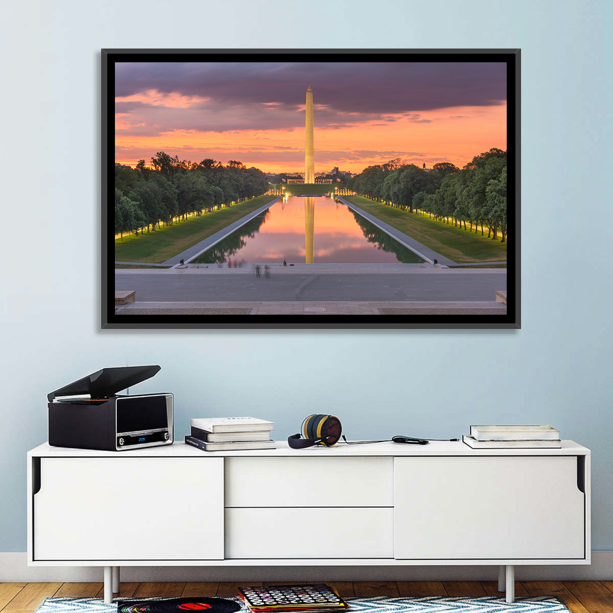 Washington Monument at Dusk Wall Art