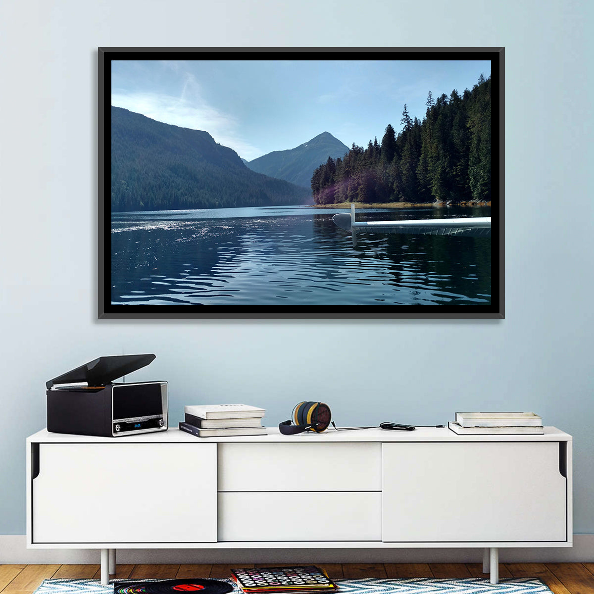 Tongass National Forest Seaplane View Wall Art in a room, landscape