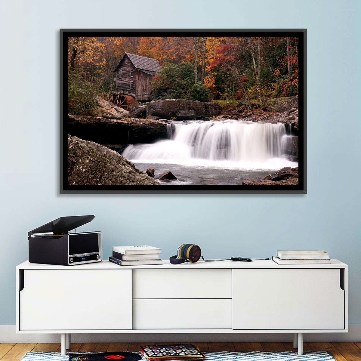Glade Creek Grist Mill, West Virginia Wall Art in a room, landscape