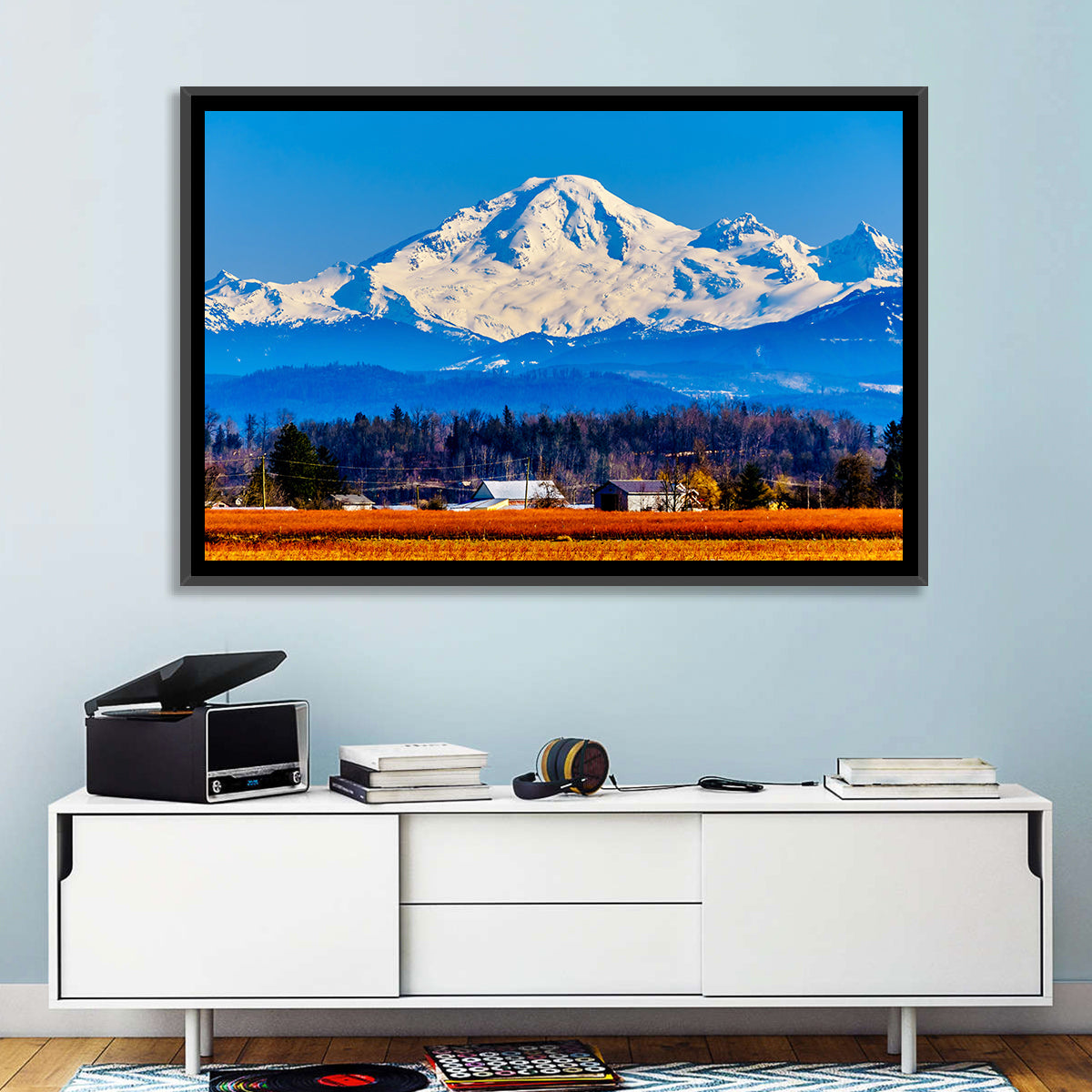 Mount Baker Fields Wall Art in a room, landscape