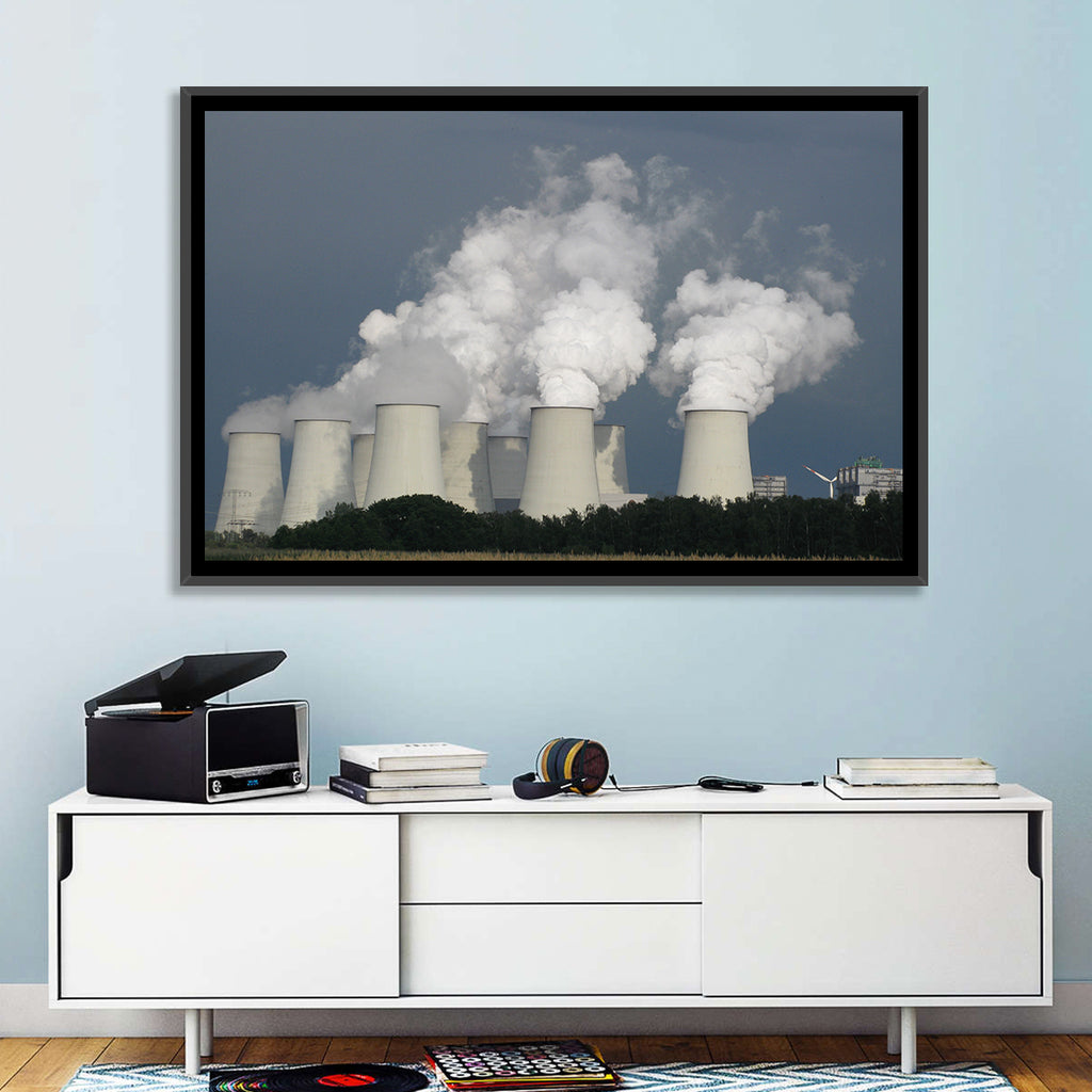 Cooling Towers at Coal Power Plant Wall Art