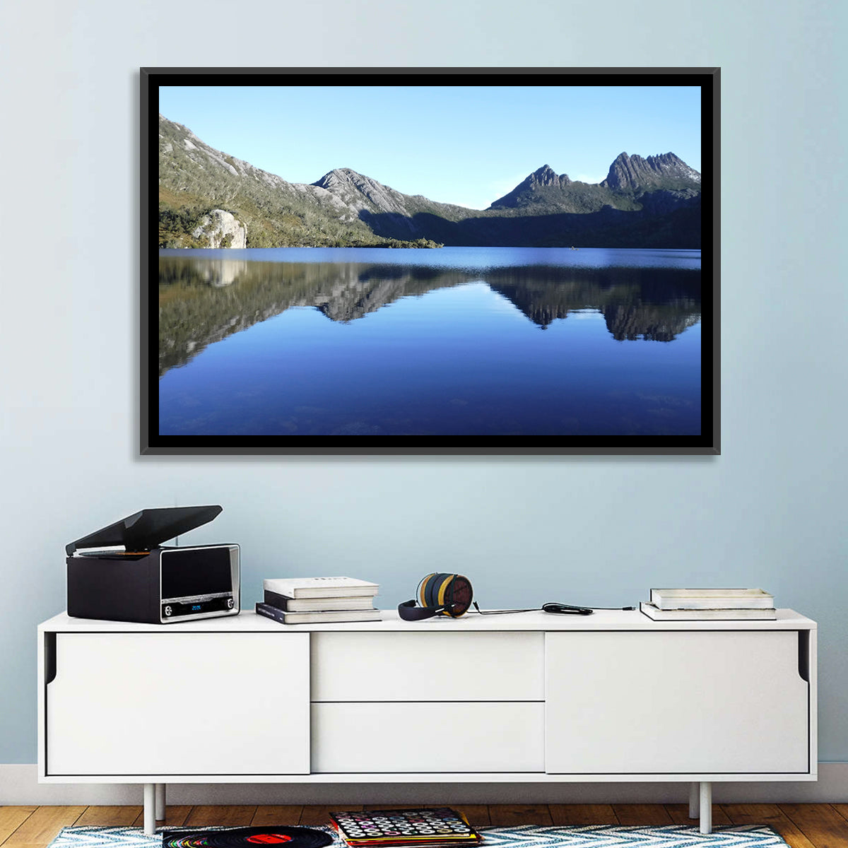 Dove Lake, Cradle Mountain Wall Art in a room, landscape