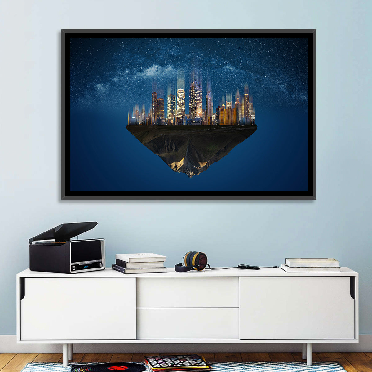 Floating City Island Wall Art