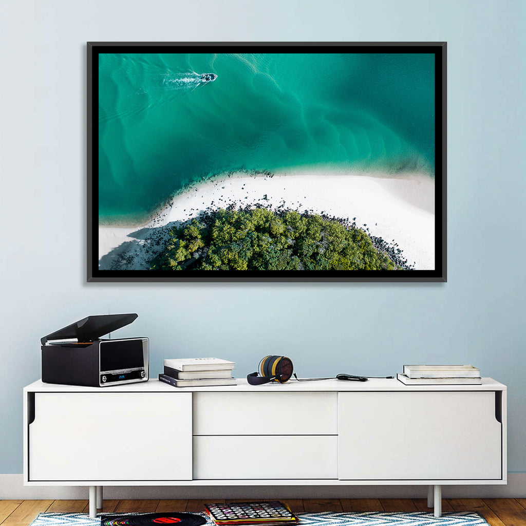 Clam Beach Aerial View Wall Art