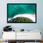 Clam Beach Aerial View Wall Art