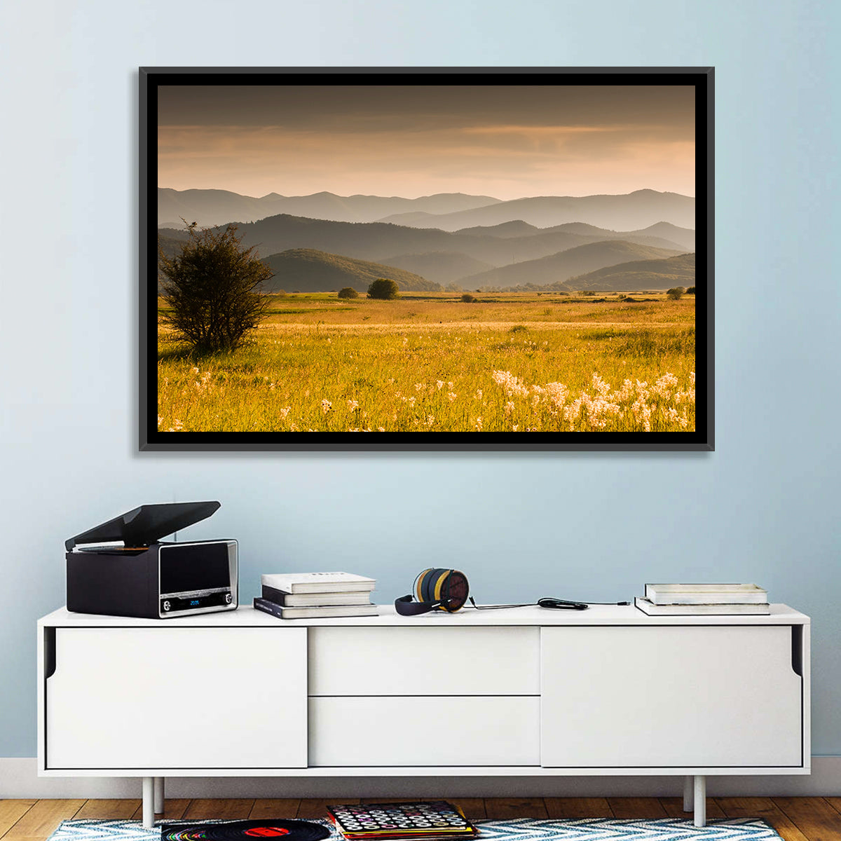 Golden Hour Countryside Hills Wall Art