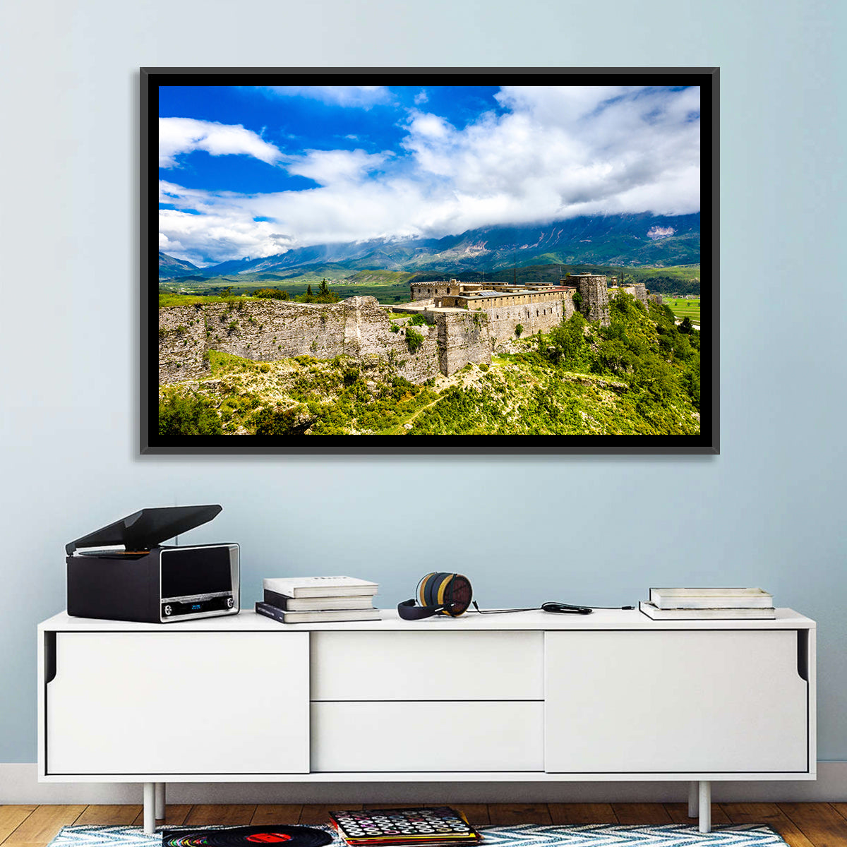 Gjirokastër Fortress Over Drino Valley Wall Art in a room, landscape