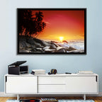 Tropical Island Sunset Wall Art
