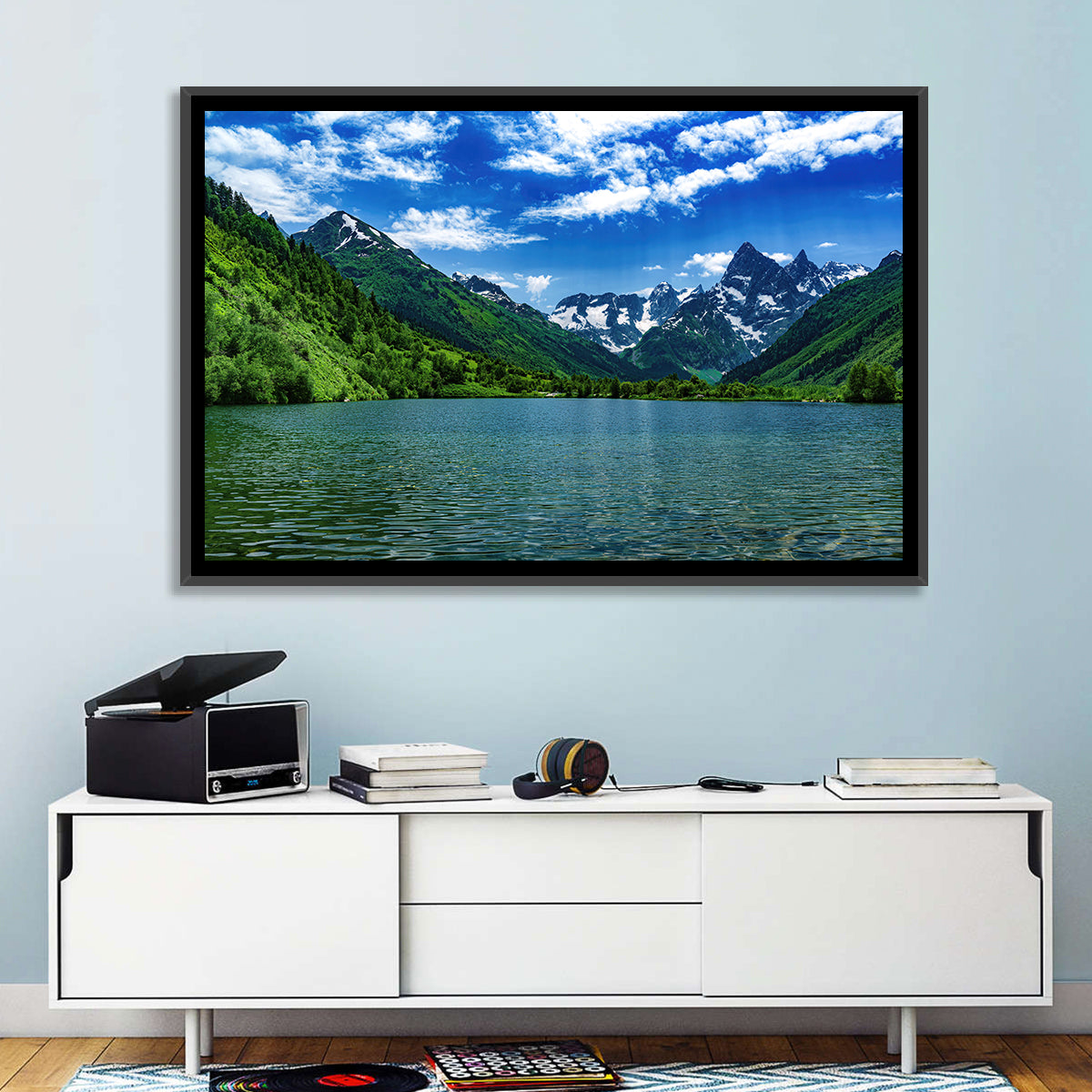 Lake Tumanly Kel Wall Art in a room, landscape