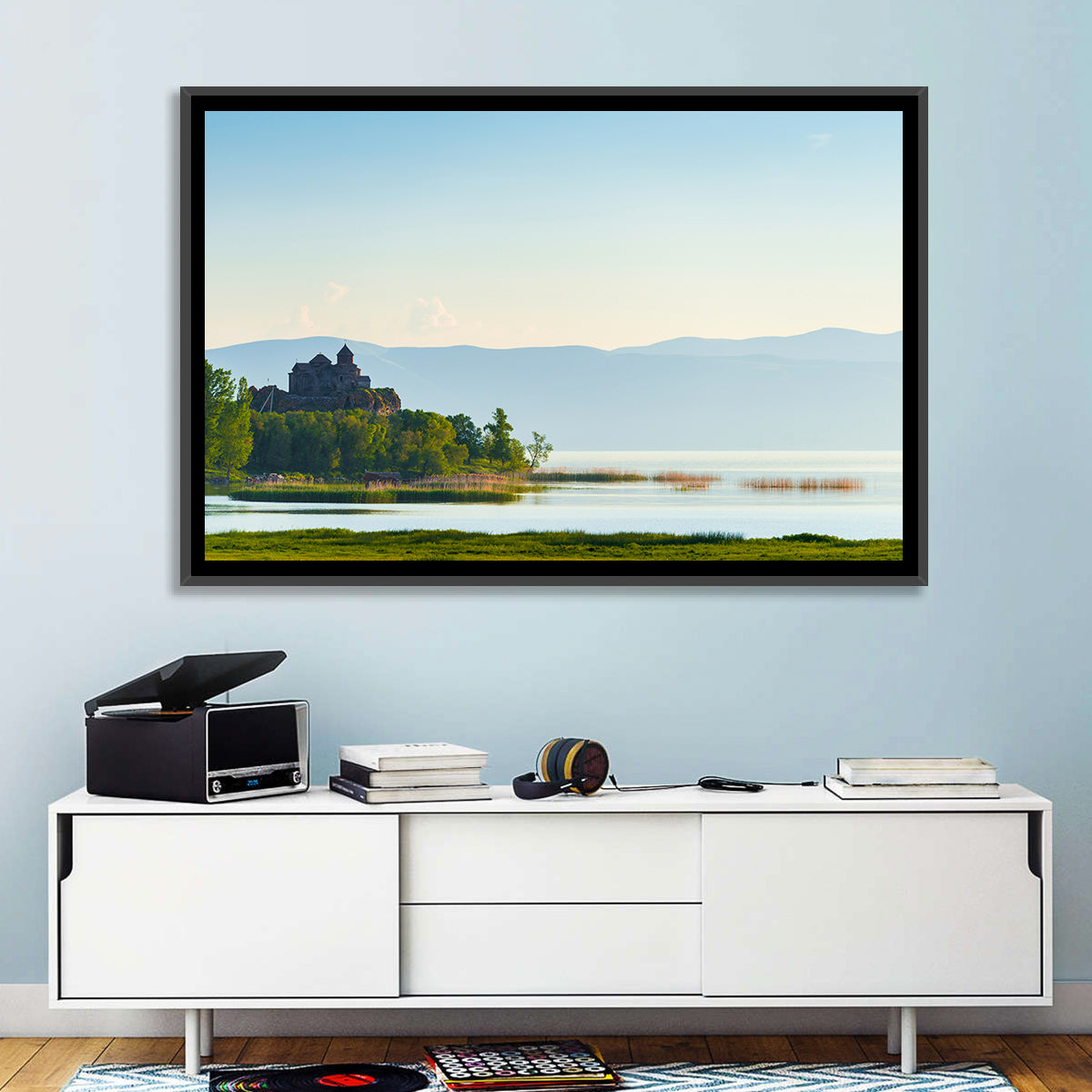 Sevanavank on Lake Sevan Wall Art in a room, landscape